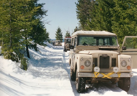 Land Rover in snow